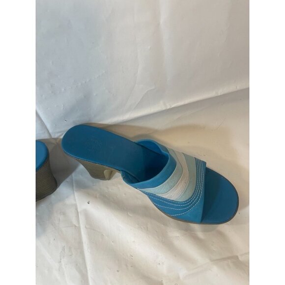 Timberland Gradient Slide Women's Block Heel Sandals 91397 Blue Sz 7 - Picture 7 of 14